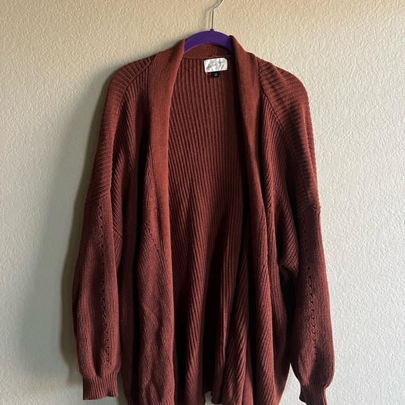 Universal Thread Sweaters - Universal Thread Oversized Rust Knit Cardigan